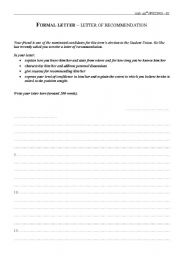 English Worksheet: Exam samples - Writing 2