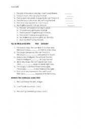 English worksheet: quiz