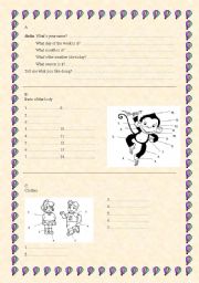 English Worksheet: placement test for elementary students