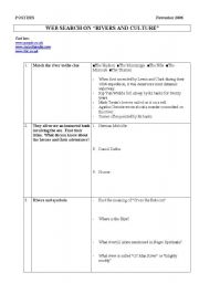 English worksheet: Rivers and culture
