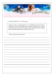 English Worksheet: Narrative Study using film ENCHANTED