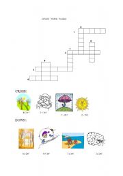 English Worksheet: weather types (especially for the students who have mathematical intelligence)