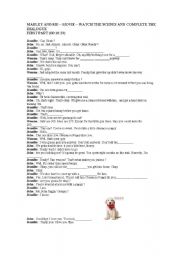 English Worksheet: Marley and Me