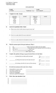 English Worksheet: past continuous