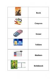 English worksheet: Classroom Objects - Matching exercise