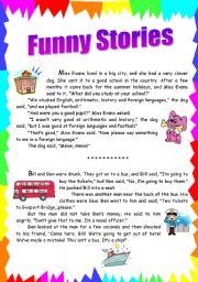 English Worksheet: Funny stories