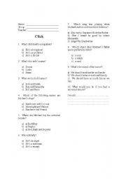 English worksheet: Click