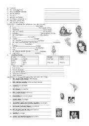 English Worksheet: verb to be