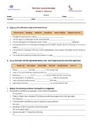 English worksheet: English Quiz 