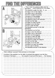 English Worksheet: FIND THE DIFFERENCES (3)