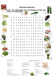 VEGETABLE WORDSEARCH