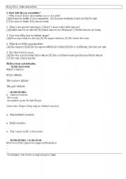 English Worksheet: billy elliot extract two