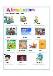 English worksheet: MY FAVOURITE CARTOONS