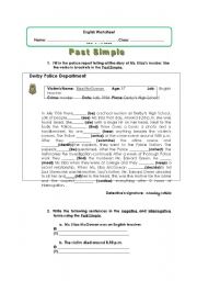 English Worksheet: Past Simple 