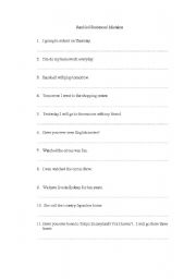 English Worksheet: Jumbled and Sentences with Mistakes