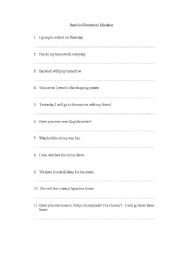 English worksheet: Jumbled and Sentences with Mistakes