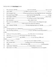 English Worksheet: PAST SIMPLE