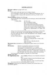 English worksheet: comercial correspondence-letters
