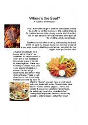 Steakhouse/Restaurant Info Guide with Worksheet (1)