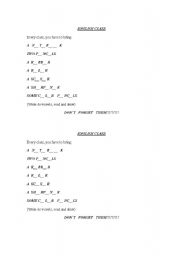English Worksheet: Dont forget them!!!!!
