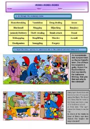 English Worksheet: Types of crimes