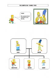 English worksheet: The Simpsons Family