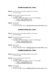 English Worksheet: Tips for learning school subjects in a foreign language