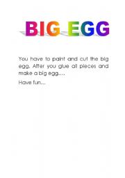 English worksheet: big egg
