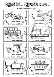 English Worksheet: This is... These are ... series (7/7)