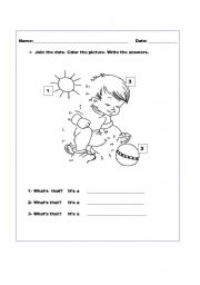 English Worksheet: Join the dots.