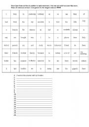 English Worksheet: past simple puzzle