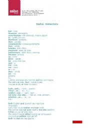 English Worksheet: Connectors