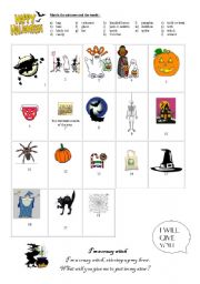 English worksheet: halloween