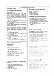 English worksheet: grammar