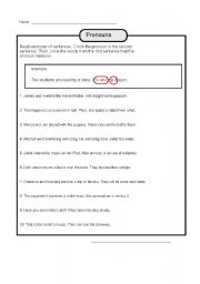 English worksheet: Pronoun - Part V