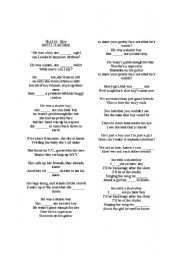 English Worksheet: past simple, avril lavigne_skater boy