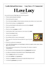 English Worksheet: I Love Lucy - Lucy Does a Commercial