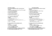 English worksheet: past simple and vocabulary