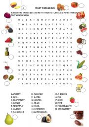 FRUIT WORDSEARCH