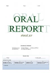 English Worksheet: ORAL REPORT