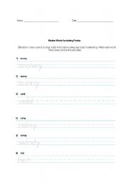 English worksheet: Weather