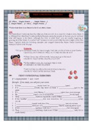 English Worksheet: First, Second and Third Conditional - Explanation and Exercises