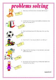 English Worksheet: problem solving