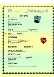 English Worksheet: U2 - What Im Looking For - Gapfill - Present Perfect