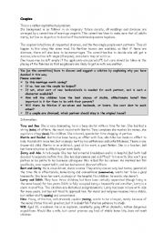 English Worksheet: Organising Couples - Pair work activity