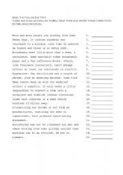 English Worksheet: Misspelled Words