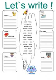 English Worksheet: Vocabulary