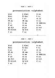 English worksheet: the alphabet pronunciation
