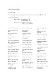 English Worksheet: Phrasal verbs