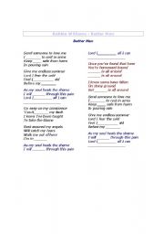 English worksheet: Song Activities